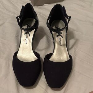 Anne Klein Black Ankle Strap Heels